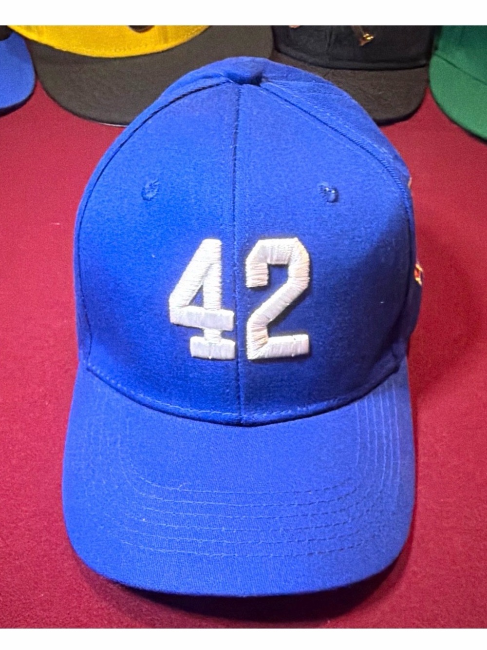 Brooklyn Dodgers Jackie Robinson #42 Blue Adjustable Strapback Cap 50th Patch